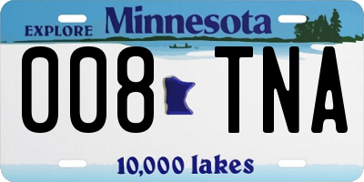 MN license plate 008TNA