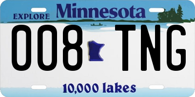 MN license plate 008TNG