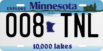 MN license plate 008TNL