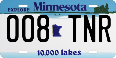 MN license plate 008TNR