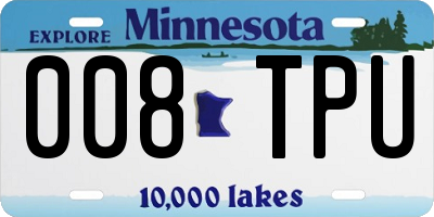 MN license plate 008TPU