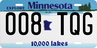 MN license plate 008TQG