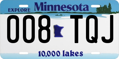 MN license plate 008TQJ