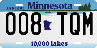 MN license plate 008TQM