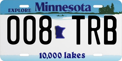 MN license plate 008TRB