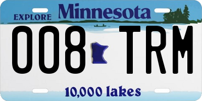MN license plate 008TRM