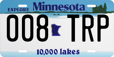 MN license plate 008TRP