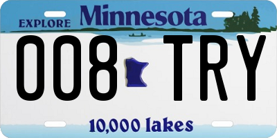 MN license plate 008TRY