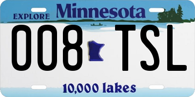 MN license plate 008TSL