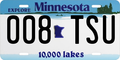 MN license plate 008TSU