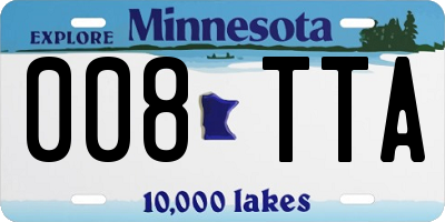 MN license plate 008TTA