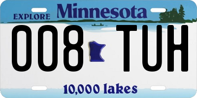 MN license plate 008TUH