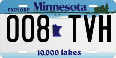 MN license plate 008TVH