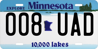 MN license plate 008UAD