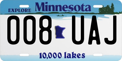 MN license plate 008UAJ