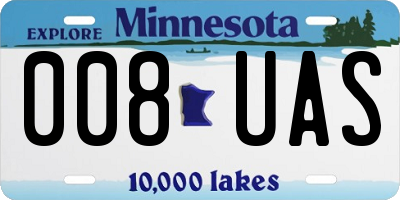 MN license plate 008UAS