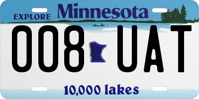 MN license plate 008UAT