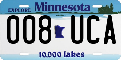 MN license plate 008UCA