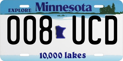 MN license plate 008UCD