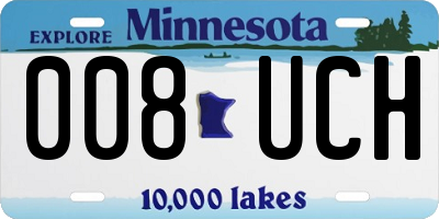 MN license plate 008UCH