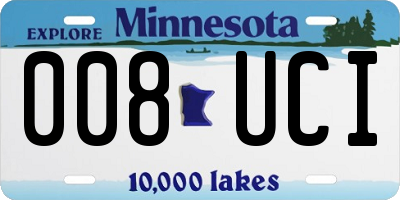 MN license plate 008UCI