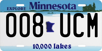 MN license plate 008UCM