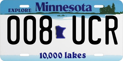 MN license plate 008UCR