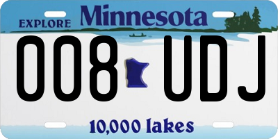 MN license plate 008UDJ
