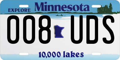 MN license plate 008UDS