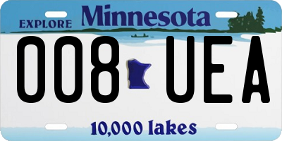 MN license plate 008UEA