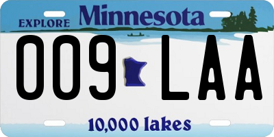 MN license plate 009LAA