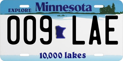 MN license plate 009LAE