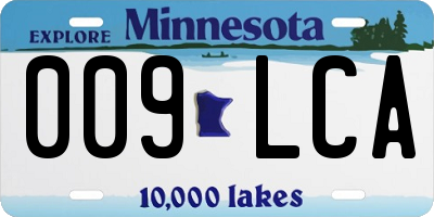 MN license plate 009LCA