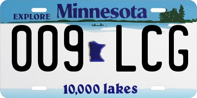 MN license plate 009LCG