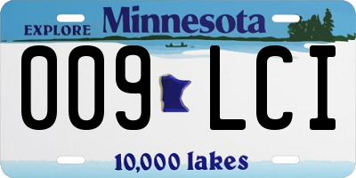 MN license plate 009LCI