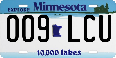 MN license plate 009LCU