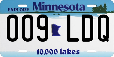 MN license plate 009LDQ