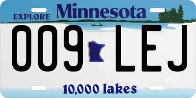 MN license plate 009LEJ