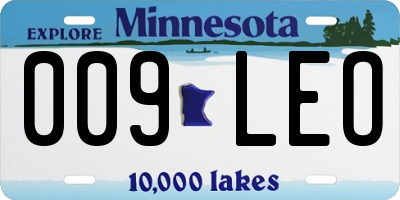 MN license plate 009LEO