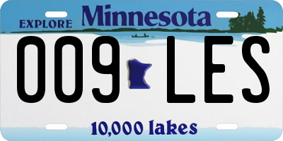 MN license plate 009LES