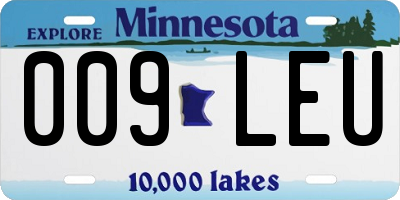 MN license plate 009LEU