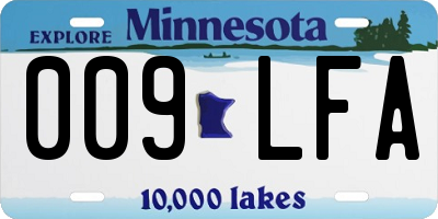 MN license plate 009LFA