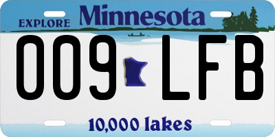 MN license plate 009LFB