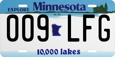 MN license plate 009LFG