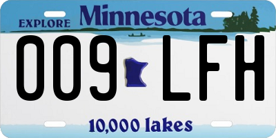 MN license plate 009LFH