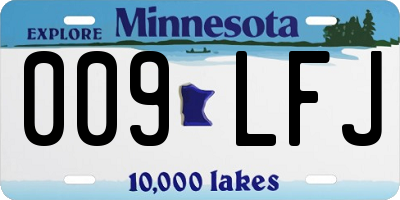 MN license plate 009LFJ