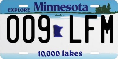 MN license plate 009LFM