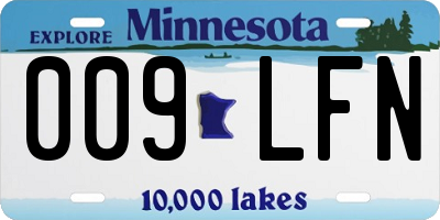 MN license plate 009LFN