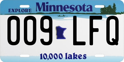 MN license plate 009LFQ