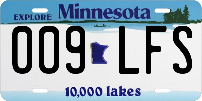 MN license plate 009LFS
